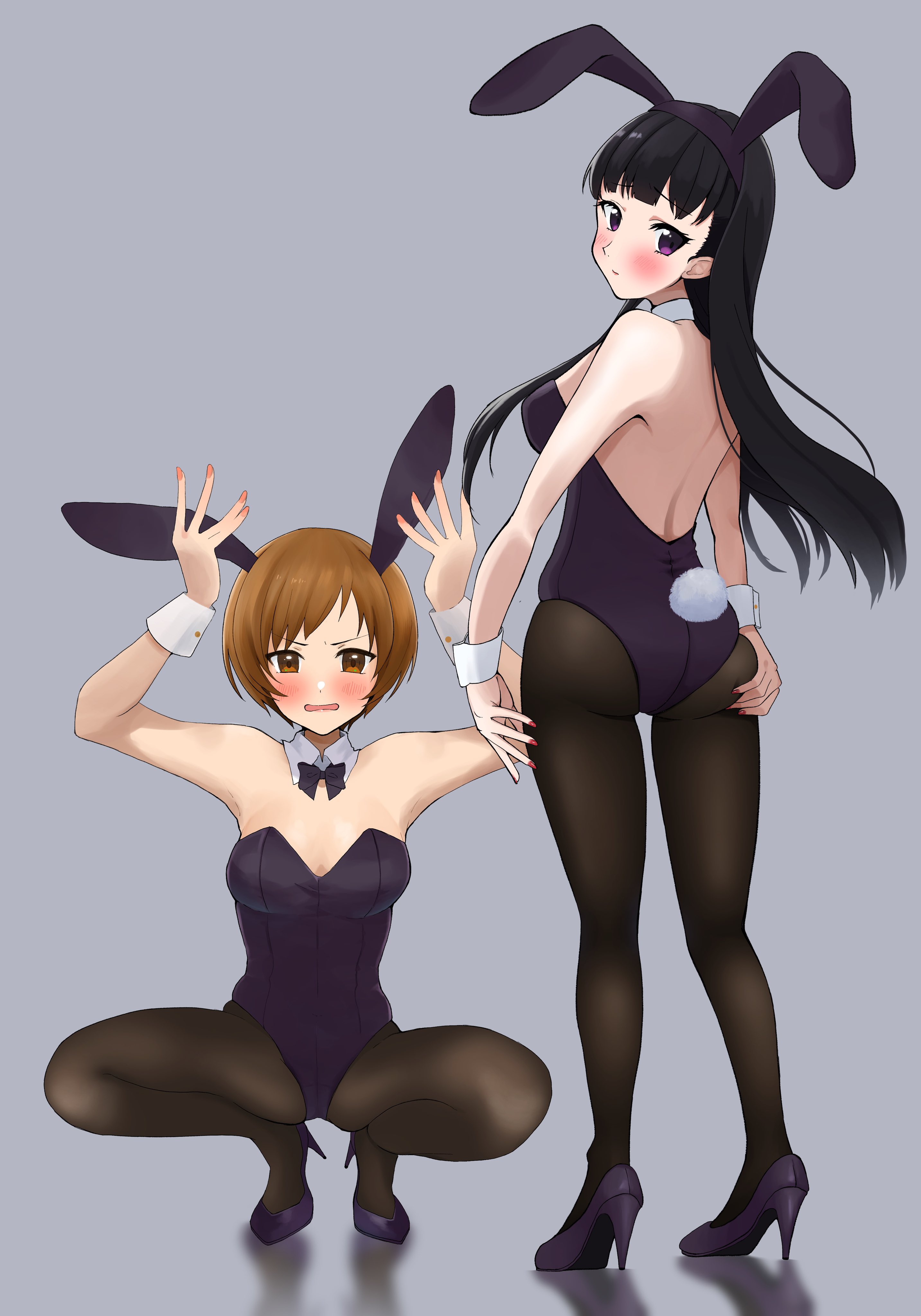 2girls, alternate costume, amagi yukiko, ass, atlus, breasts, clothed, clothing, female, koyuki0125k, persona, persona 4, satonaka chie, tagme