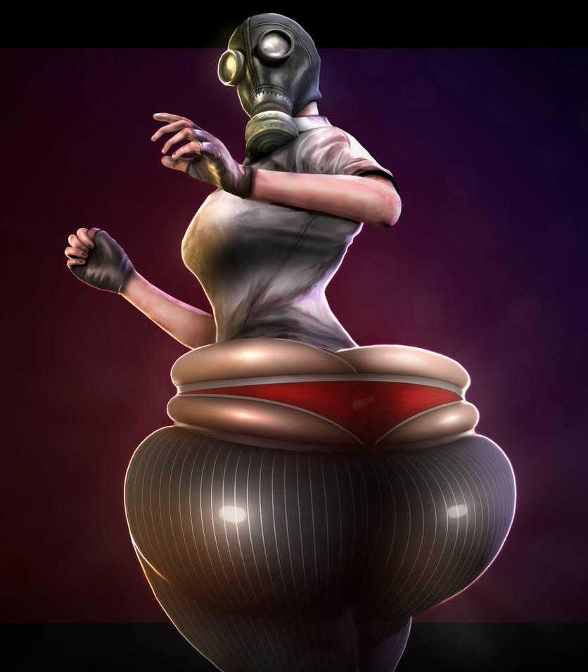 1girls ass_cleavage ass_expansion ass_inflation big_ass bubble_butt bursting_butt butt_crack dirty_clothes dirty_clothing fat_ass female fingerless_gloves gas_mask growth hourglass_figure huge_ass hyper_ass killing_floor looking_at_viewer looking_back looking_back_at_viewer mrs._foster_(killing_floor) panties panties_around_ass pants_pulled_down pinstripe_pants pinstripe_pattern raikovjaba red_and_white_panties red_panties simple_background solo thick_thighs tight_pants too_small_clothes too_small_panties wardrobe_malfunction wide_hips