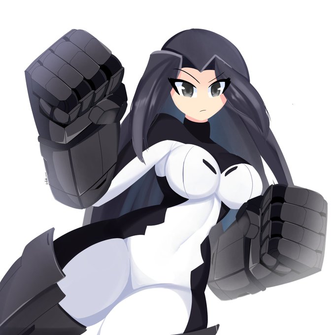 alaki_zezo armored_gloves big_ass big_breasts black_hair bottom_heavy child_bearing_hips geoexe gwain_saga huge_ass huge_hips huge_thighs luna_(gwain_saga) pear-shaped_figure pear_shaped skin_tight skin_tight_suit tagme thick_thighs thunder_thighs wide_hips