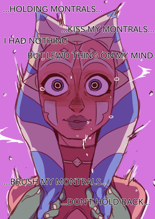 ahsoka_tano alien_girl background blush brush clone_wars clothed clothed_female facial_markings female flushed flustered green_skin holding horn impressed interspecies lekku lekku_grab mind_break mind_control montrals movement_lines orange_skin pov purple_background shivering simple_background solo_focus splooge_(artist) star_wars stimulation tentacle tentacle_hair the_clone_wars:_season_four touching wide_eyed