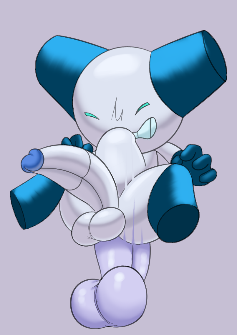 anal anal_sex balls big_balls big_penis blue_body closed_eyes disembodied_penis duo genitals grey_body humanoid kiffy_(artist) machine male male/male metallic_body not_furry penetration penis robot robotboy robotboy_(character) simple_background stomach_bulge