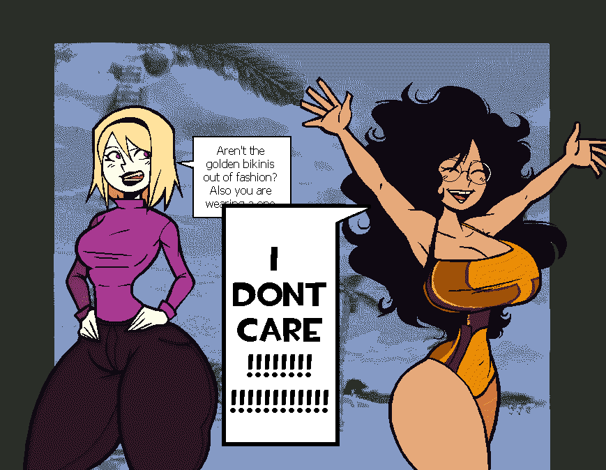 golden_bikini homestuck huge_ass huge_breasts jade_harley rose_lalonde tagme ykujo