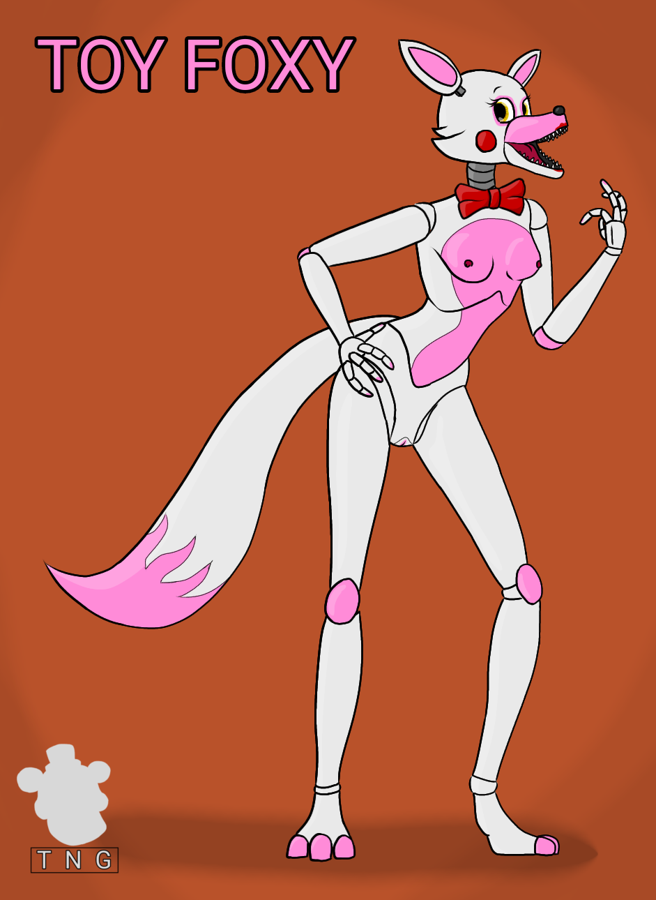 1girls animatronic anthro bow_tie bowtie female female_fox female_only five_nights_at_freddy's five_nights_at_freddy's_2 fox fox_tail mangle_(fnaf) robot robot_girl rule_63 skinny solo the_nameless_guy two_tone_body