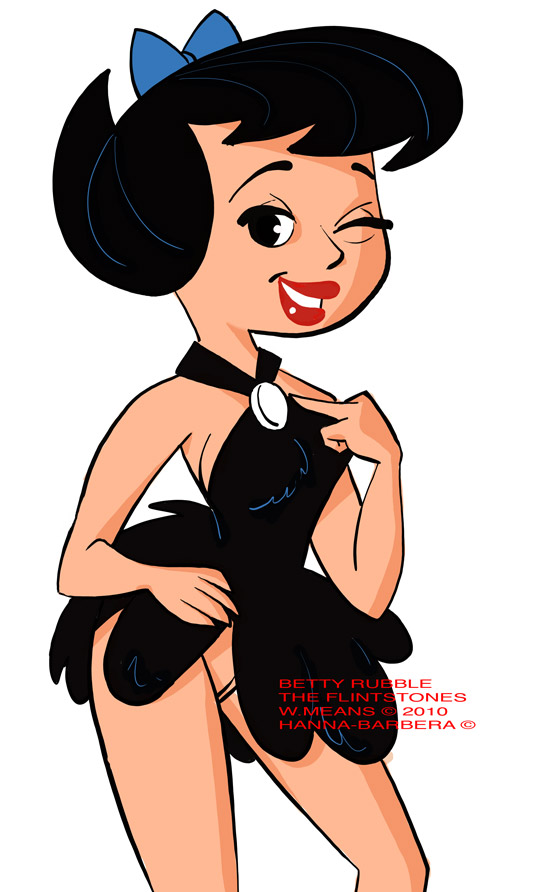 2010 betty_rubble female female_only hanna-barbera human pussy solo tagme the_flintstones worthy_means