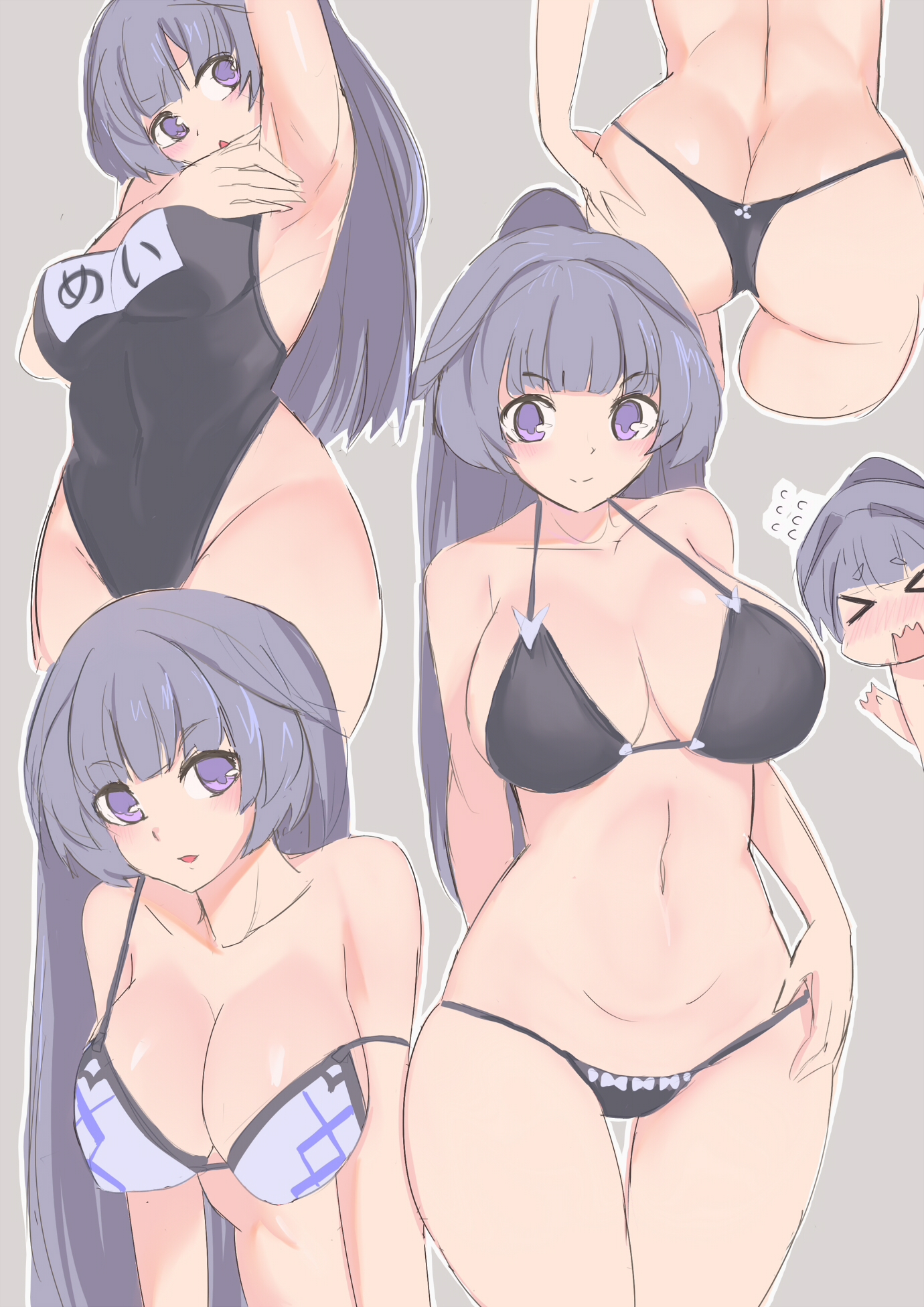 alternate version, ass, ass cleavage, ass crack, bikini, butt crack, honkai impact 3rd, jack (darkshero), one-piece swimsuit, raiden mei, smile