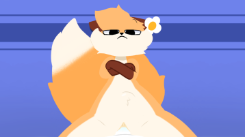 accessory adrii_(oc) ankha_ride_(minus8) anthro brown_body brown_fur canid canine cuf duo female flower fox fur genitals looking_at_viewer low_res male male/female mammal meme nude orange_body orange_fur penetration plant pussy sex simple_background vaginal_penetration