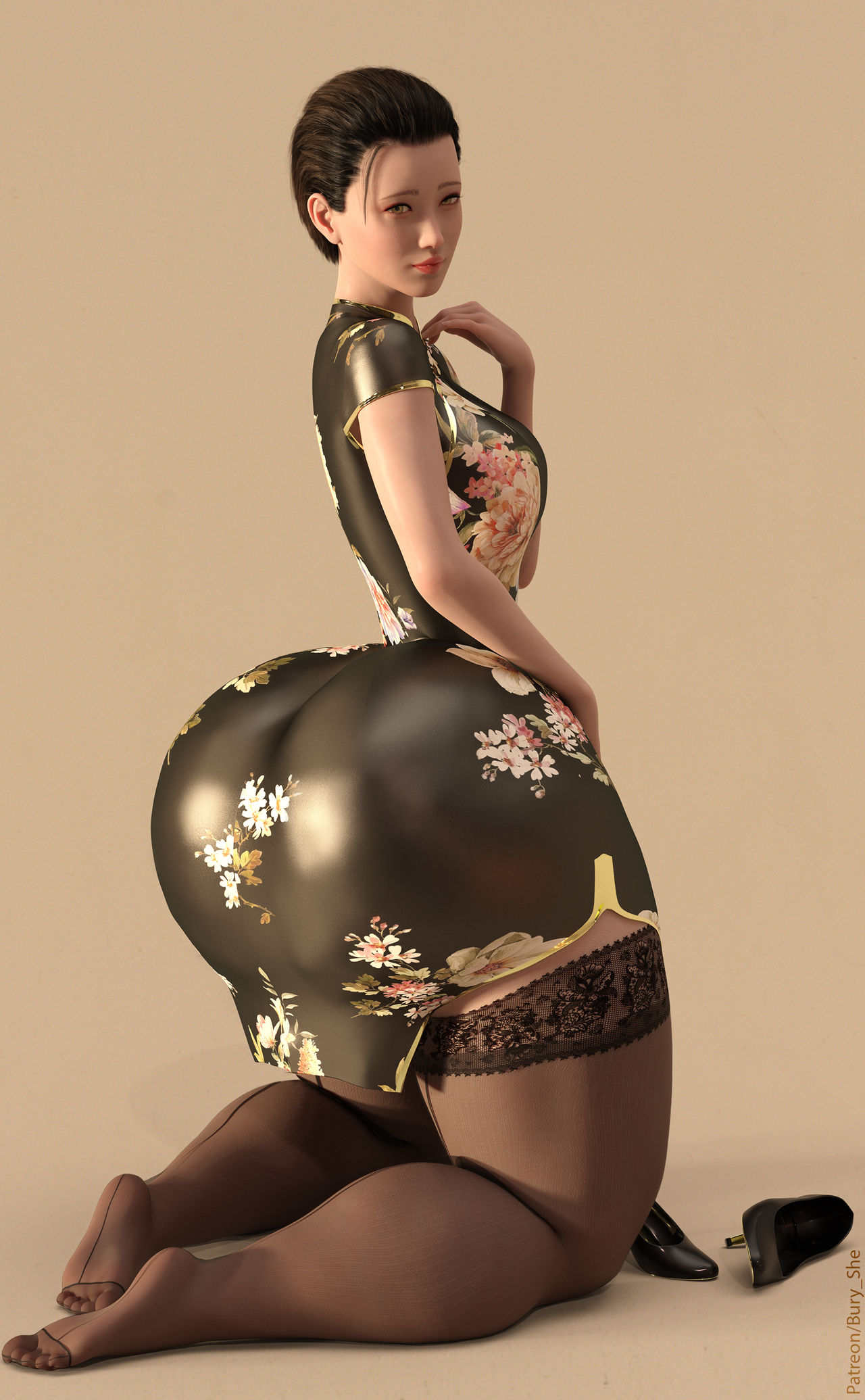 3d ass_in_dress bury-she huge_ass japanese_clothes tagme