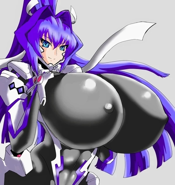 1girls abs big_breasts blue_eyes bodysuit curvaceous curvy curvy_female female female_focus female_only huge_breasts large_breasts long_hair marcormen mitsurugi_meiya muv-luv nipples nipples_visible_through_clothing ponytail solo solo_female voluptuous