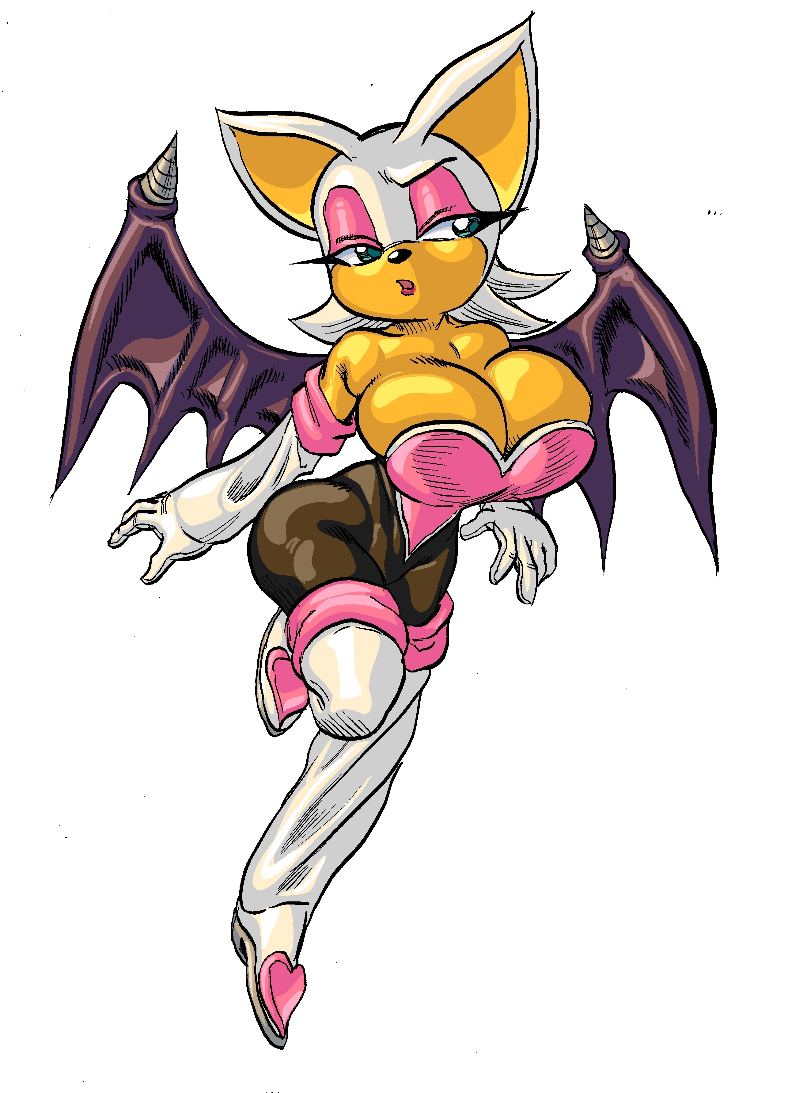 1girls, anthro, anthro only, anthrofied, bare shoulders, bat wings, big breasts, breasts, cleavage, female, female only, full body, fully clothed, furry, goudadunn, hi res, hips, huge breasts, humanoid, large breasts, rouge the bat, solo, solo female, sonic (series), thick, thick thighs, thighs, wide hips