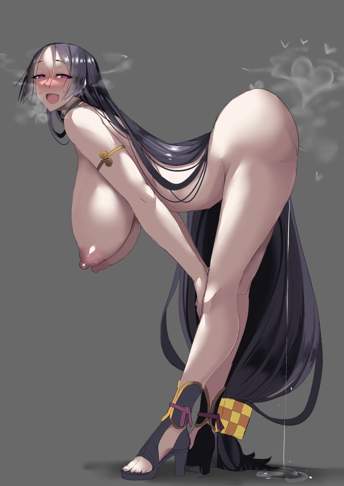 1girls 2022 areolae ass belly_button bending_over bent_over blush boots breasts erect_nipples fate/grand_order fate_(series) female female_only hair_ornament heels high_heel_boots high_heels hips huge_breasts ky. large_areolae large_ass light-skinned_female light_skin long_hair long_legs mature_female milf minamoto_no_raikou_(fate/grand_order) naked_heels naughty_face nipples open_toe_shoes purple_eyes purple_hair pussy_juice pussy_juice_drip pussy_juice_puddle shoes side_view simple_background slim_waist smile steam steaming_body thick_thighs thighs very_long_hair visible_breath wet_pussy wide_hips