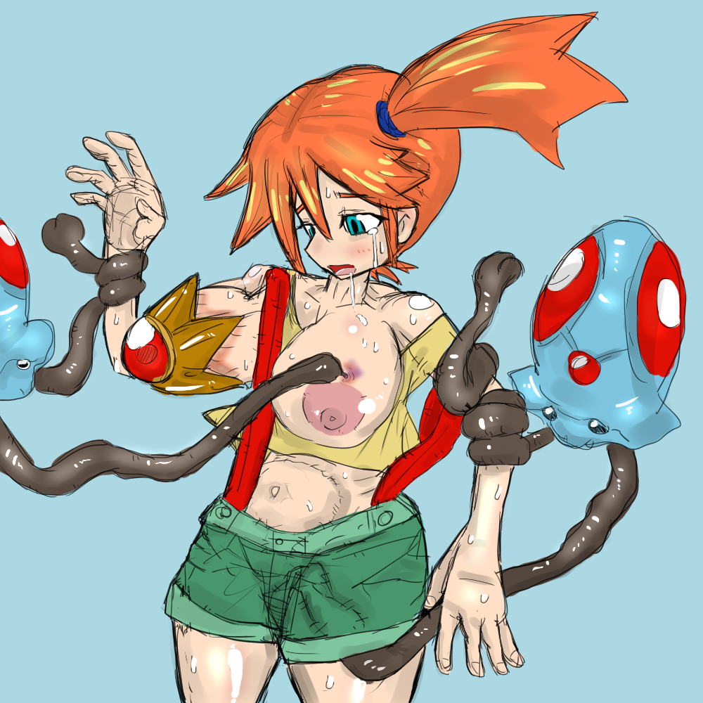 human kasumi_(pokemon) nintendo pokemon pokephilia staryu tentacle tentacool