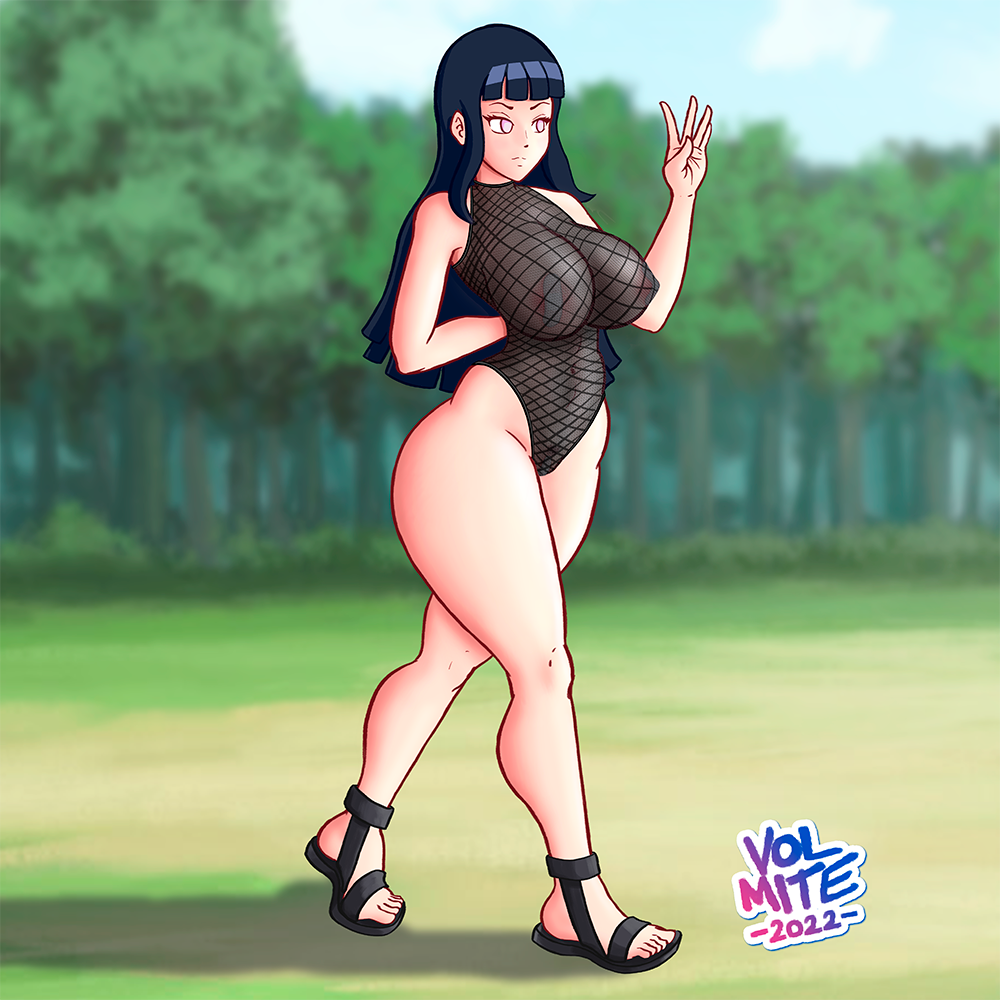 1girls 2022 arm_behind_back bandaid bandaids_on_nipples barely_clothed blue_hair dated female female_only fishnet_leotard fishnets footwear full_body hyuuga_hinata lavender_eyes leotard mostly_nude naruto naruto_(series) naruto_shippuden open_toe_shoes outdoors revealing_clothes sandals see-through see-through_clothing solo solo_focus thick_thighs tight_clothing visible_nipples volmite walking waving