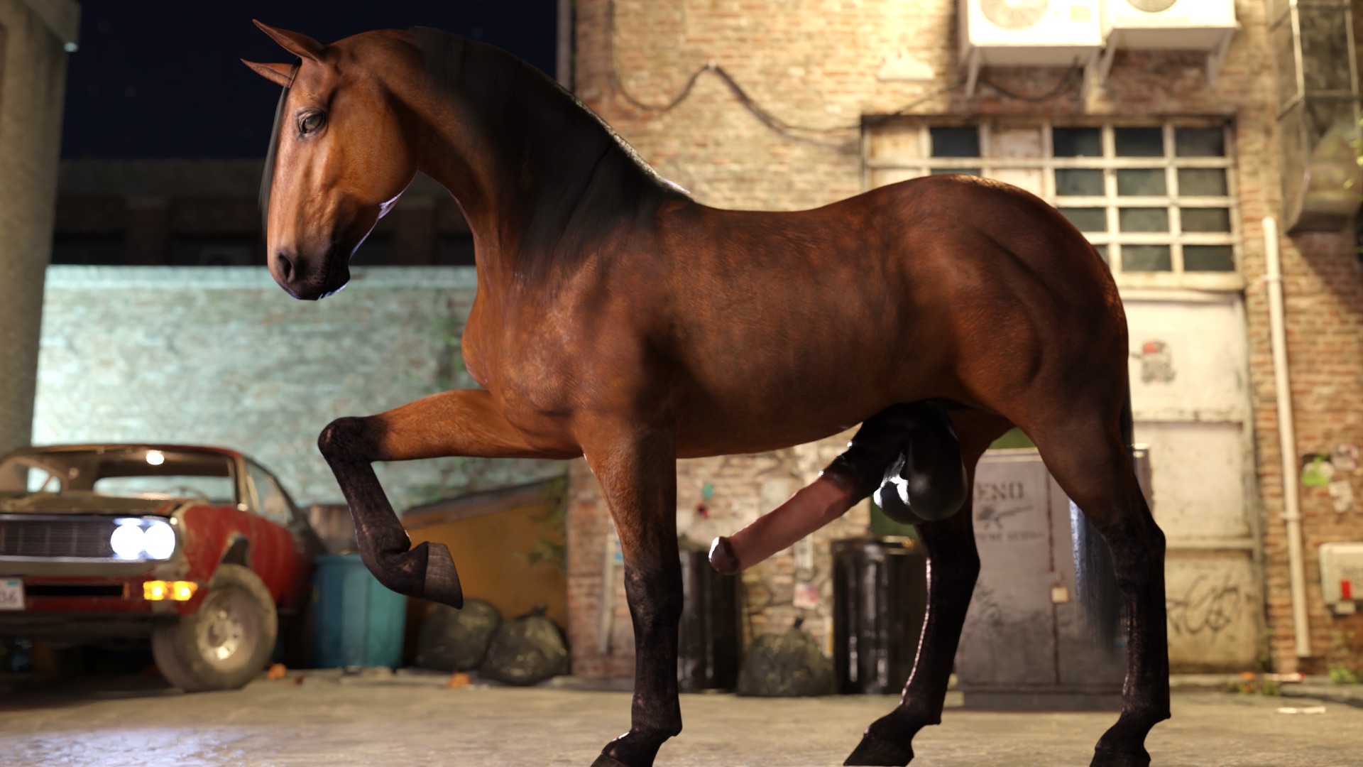 3d, balls, big balls, big penis, feral, feral only, horse, horsecock, jackerman, male, penis