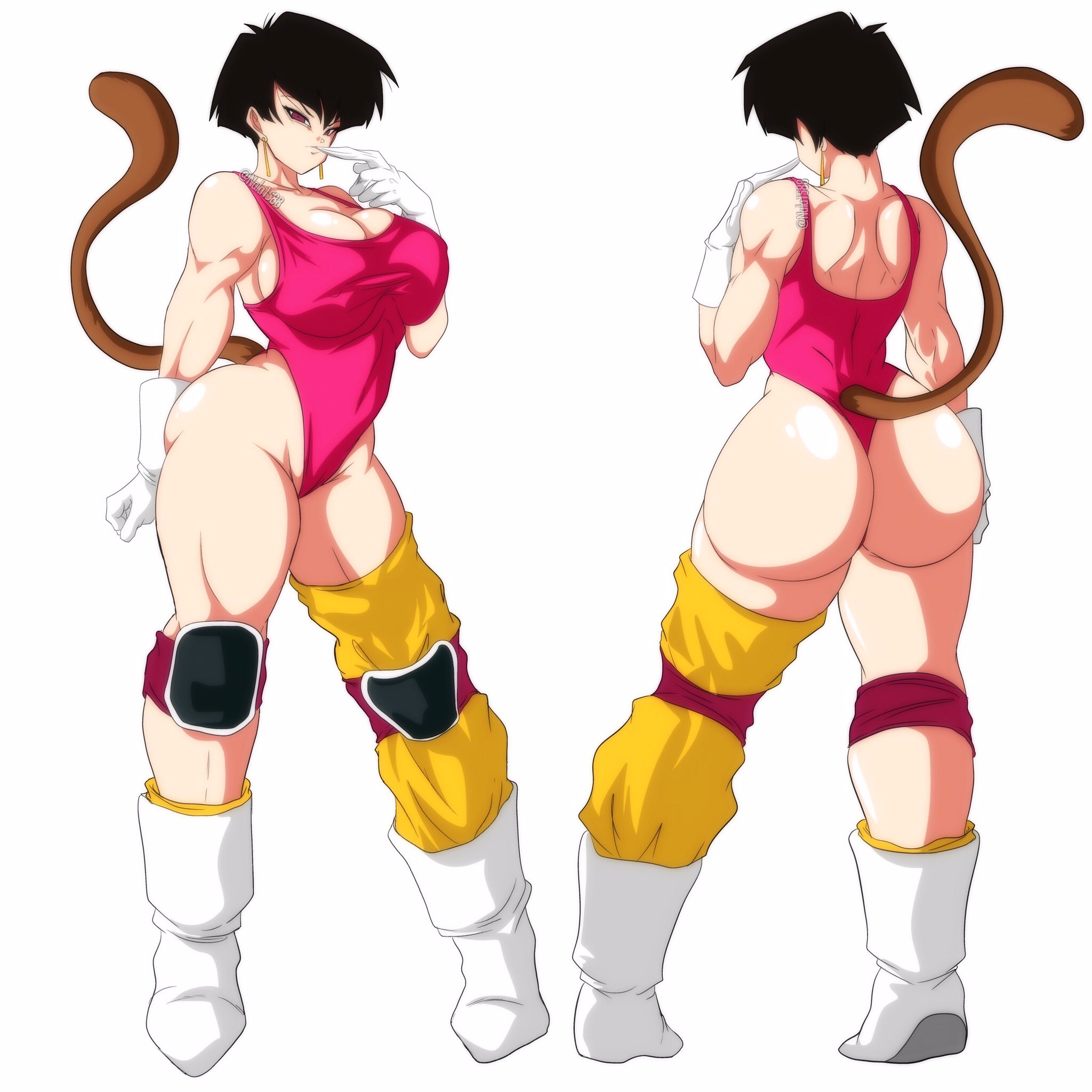 1girls, ass, big ass, bubble ass, bubble butt, dragon ball, female, nala1588, saiyan, seripa, thick ass, thick thighs