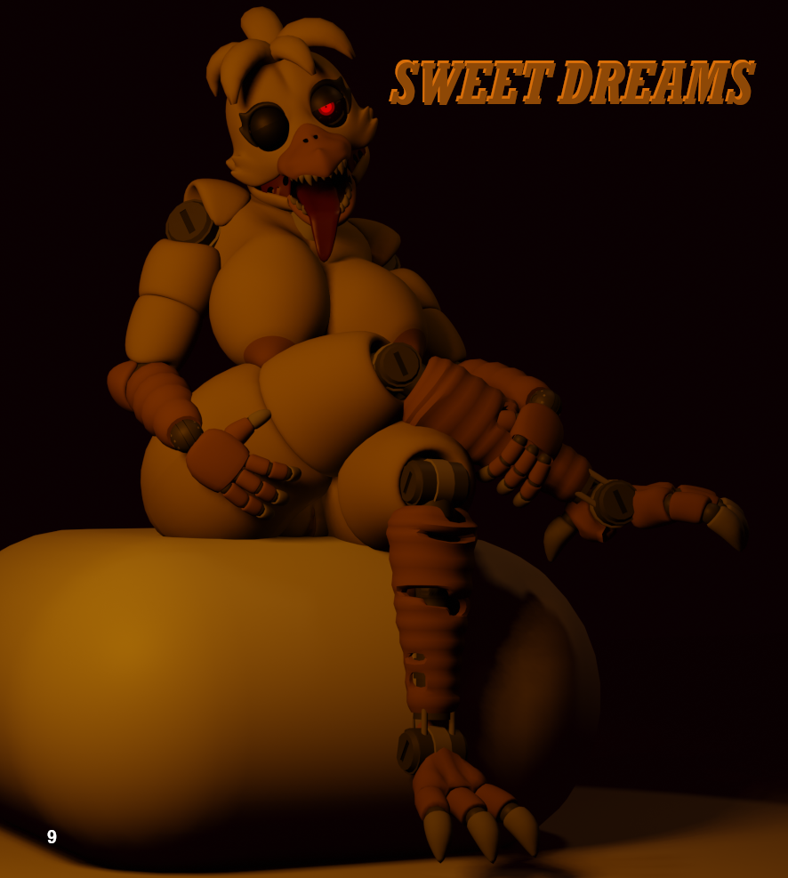 1girls 3d ass breasts female five_nights_at_freddy's five_nights_at_freddy's_4 kemmanen nightbotgrey nightmare_chica_(fnaf) playbot red_eyes simple_background solo text tongue tongue_out