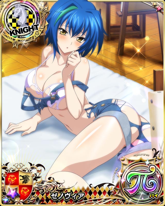 • 1girls ass blue_hair blush bra breasts card_(medium) cleavage eyebrows_visible_through_hair female green_hair hair_between_eyes high_school_dxd high_school_dxd_pi indoors looking_at_viewer multicolored_hair navel official_art on_floor overalls panties short_hair sleeveless solo streaked_hair torn_clothes two-tone_hair underwear xenovia_quarta yellow_eyes