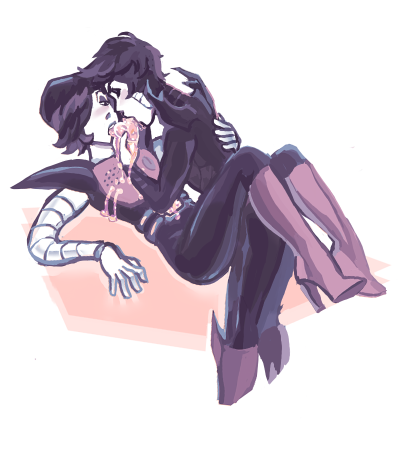 2boys 2d boots dripping femboy gay high_heel_boots high_heels male male_only mettacest mettaton mettaton_ex mettaton_neo oral_sex peenie-kun_artist selfcest soul_sex undertale yaoi