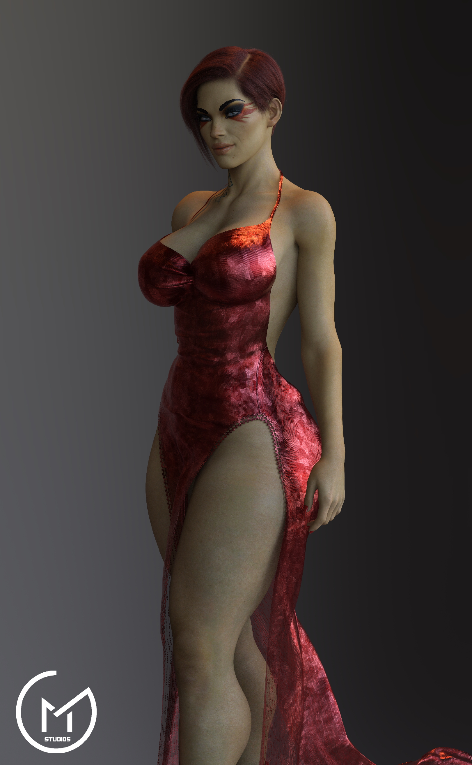 1girls, 3d, apex legends, big breasts, breasts, dress, female, female only, gm studios, latina, loba (apex legends), respawn entertainment, short hair, slit dress, solo female, thick thighs, wide hips