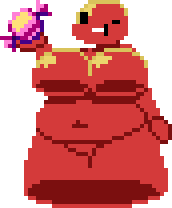 blobulon blobulord breasts candy chubby enter_the_gungeon female holding idioticmuffin pixel_art slime slime_girl tagme