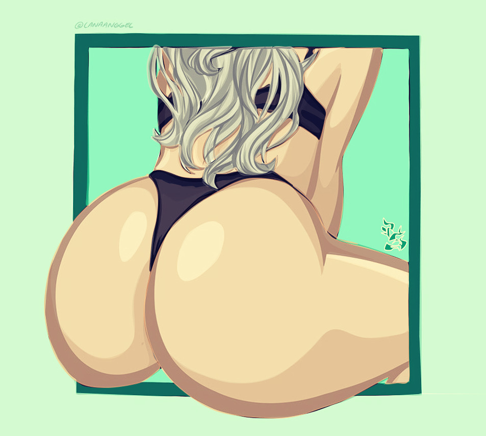 female huge_ass instagram kevinly_art lana_angel pawg pinup rsterling silver_hair thong