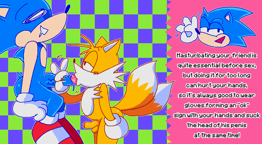 dialogue fellatio femboy furry haru_stupid interspecies oral sonic_(series) sonic_the_hedgehog tails yaoi