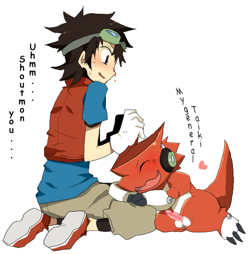 digimon digimon_xros_wars human male male_only shoutmon taiki_kudou xros_wars