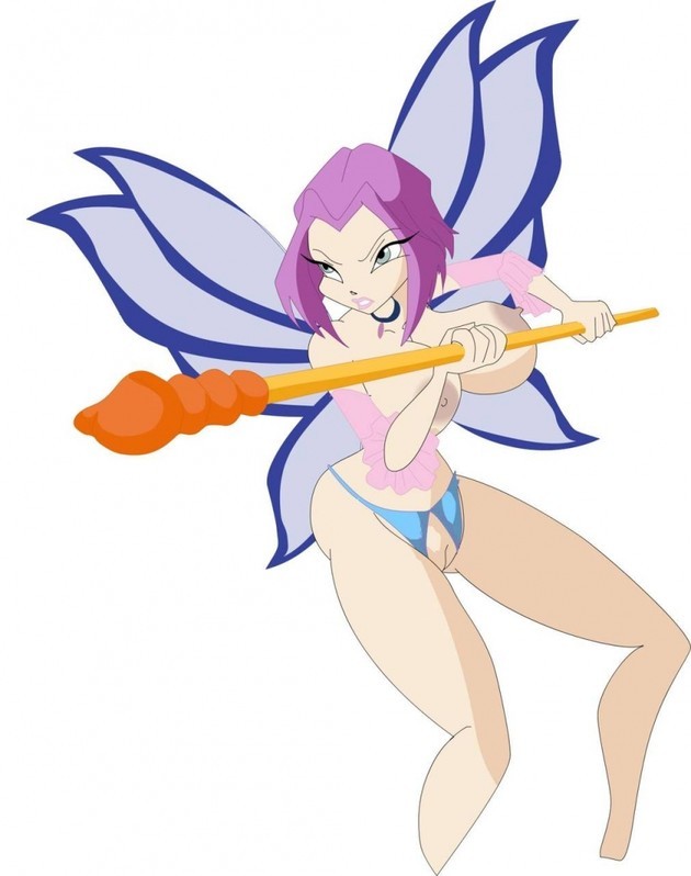 1girls 4kids_entertainment earth_fairy fairy fairy_wings female female_only innie_pussy large_breasts nickelodeon nipples partially_clothed purple_hair rainbow_(animation_studio) riffsandskulls shaved_pussy short_hair solo staff warrior white_background wings winx_club