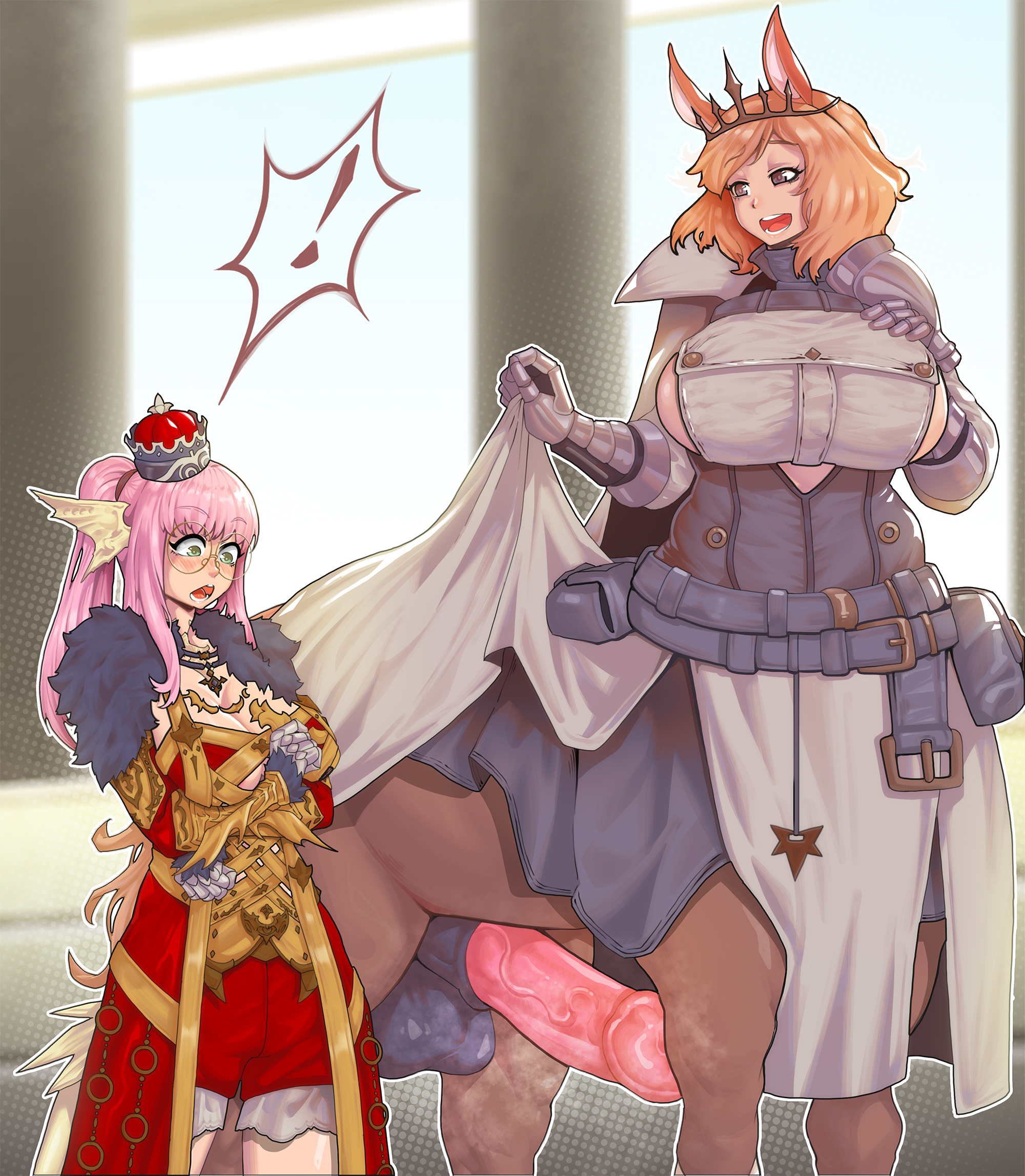 1futa, 1girl, au ra, ayaqerb, centaur, centaur futa, final fantasy xiv, futa on female, futanari, futataur, horsecock, horsecock futa, horsecock futanari, penis