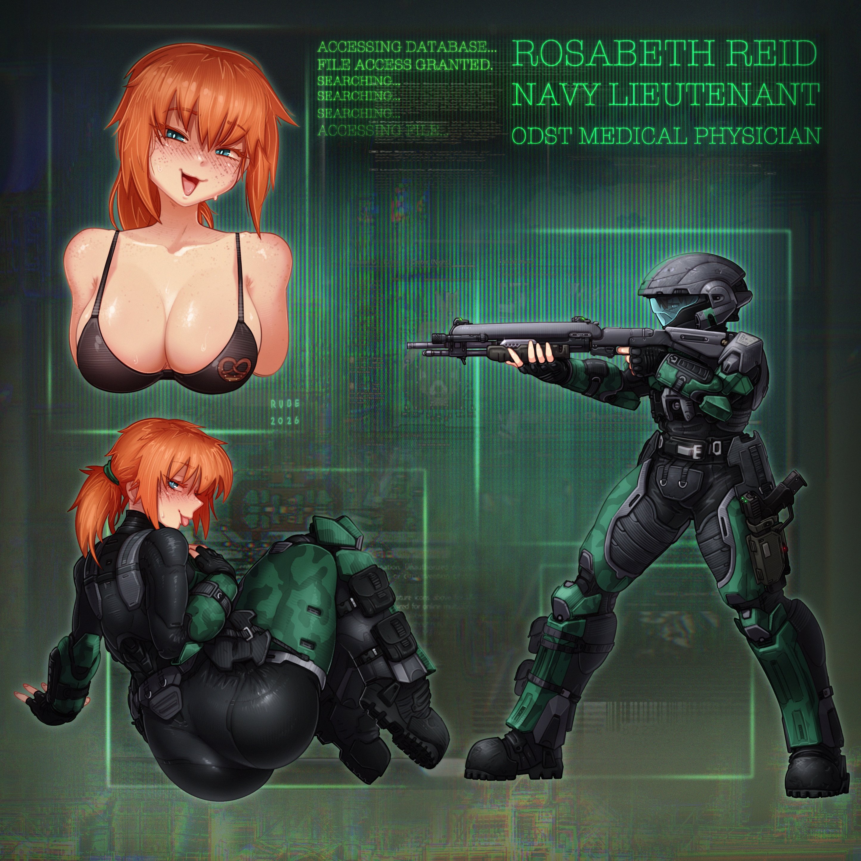 1girls, armor, armored female, big ass, breasts, character sheet, cleavage, curvy, female odst (halo), halo (game), halo (series), human, justrube, odst, rube, solo, solo female, tagme