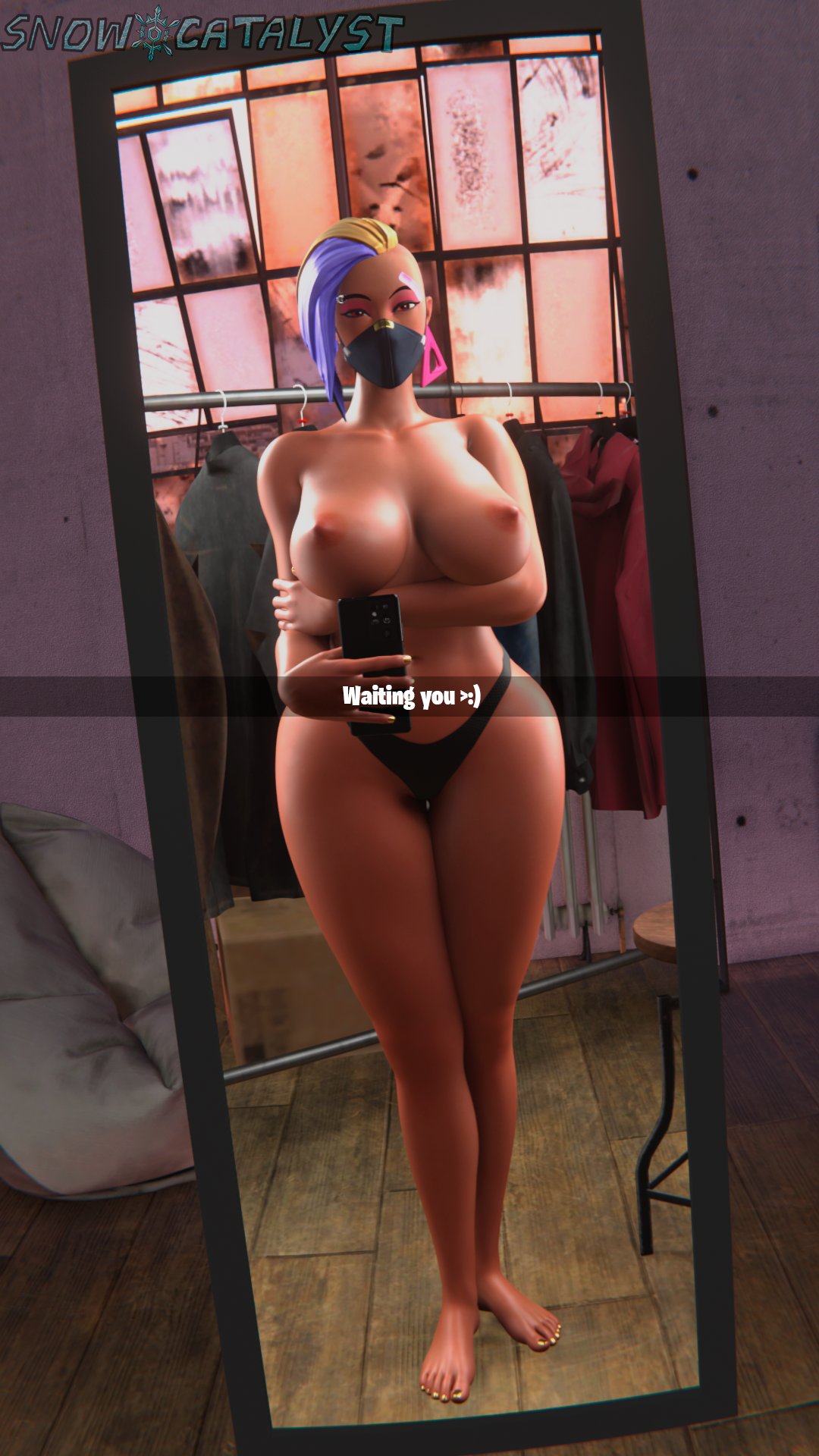 3d, ass, big ass, big breasts, breasts, catalyst (fortnite), female, fortnite, nude, nude female