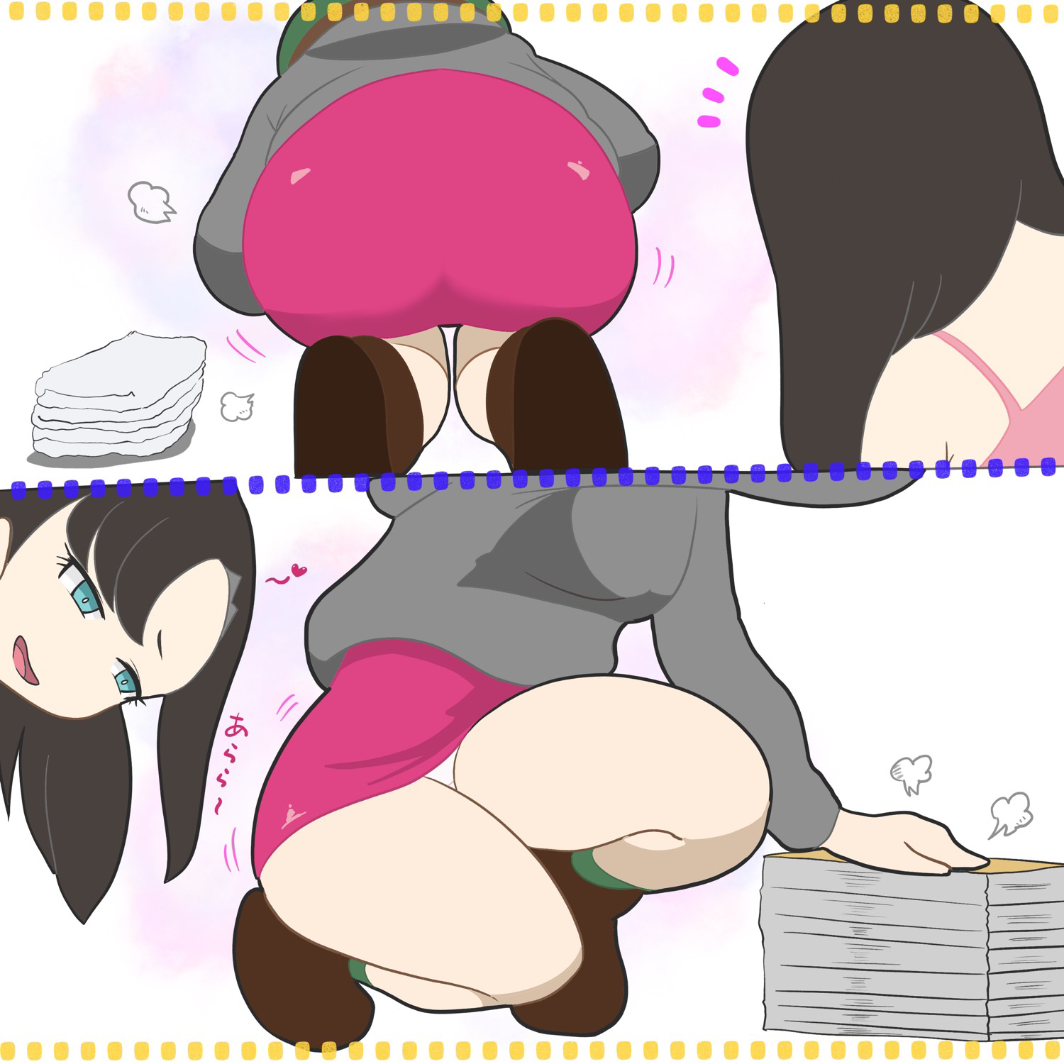 2girls, ass, ass focus, clothing, comic, female, female only, female pervert, gloria (pokemon), human, human only, marnie (pokemon), microsd (artist), multiple females, multiple girls, nintendo, pokemon, pokemon ss, yuri