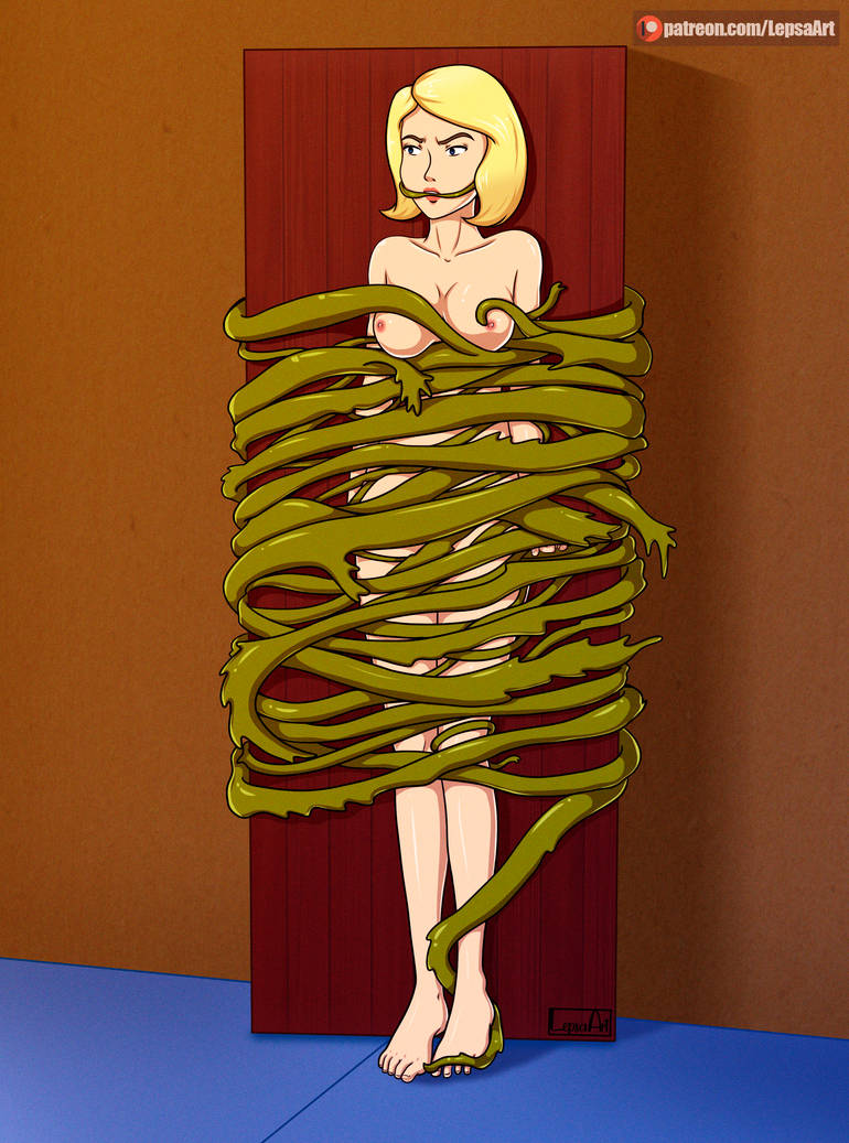 1girls blonde_hair bondage breast_grab breast_squeeze breasts captive captured damsel_in_distress fantastic_four feet female female_focus female_only gag gagged human invisible_woman lepsa lepsa_(artist) lepsaart light-skinned_female light_skin marvel marvel_comics naked naked_female nipples nude nude_female pink_nipples restrained standing sue_storm superheroine trapped vine vine_bondage vine_in_mouth vines