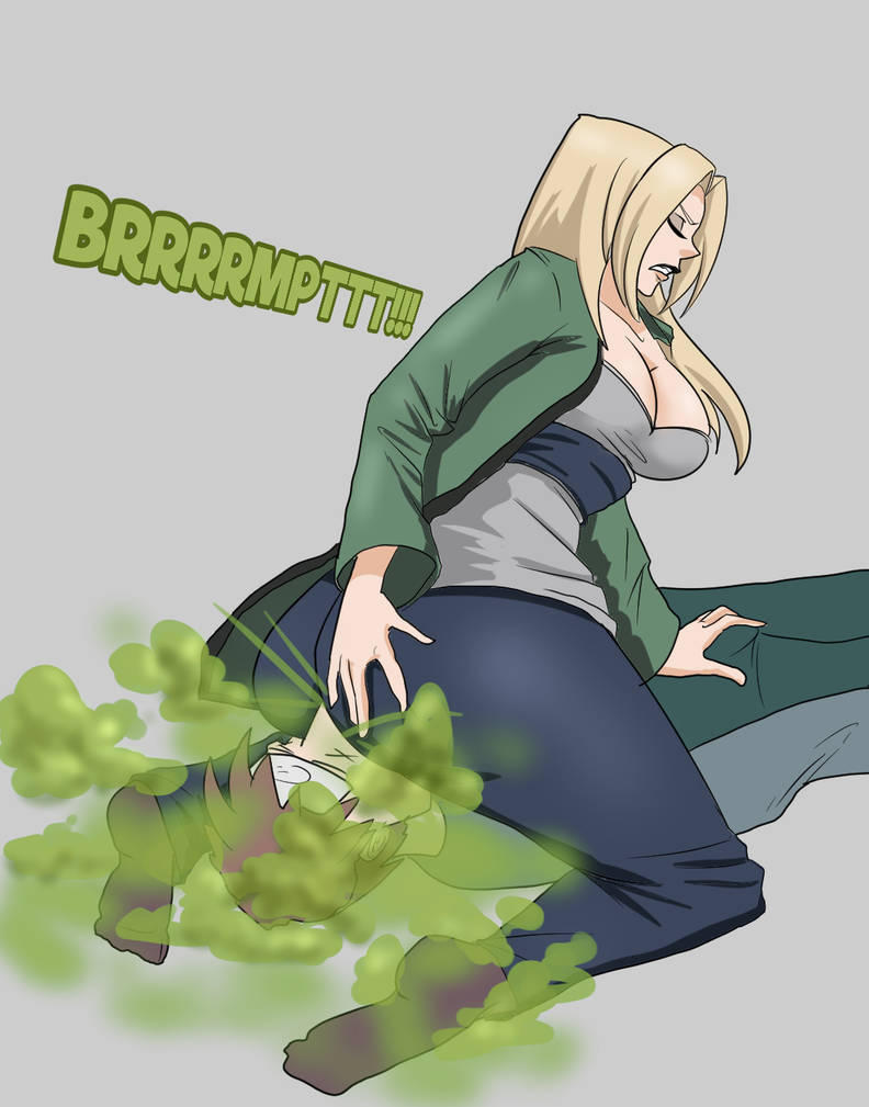 facesitting, fart, fart cloud, fart fetish, female, female domination, femdom, naruto, naruto (series), tsunade