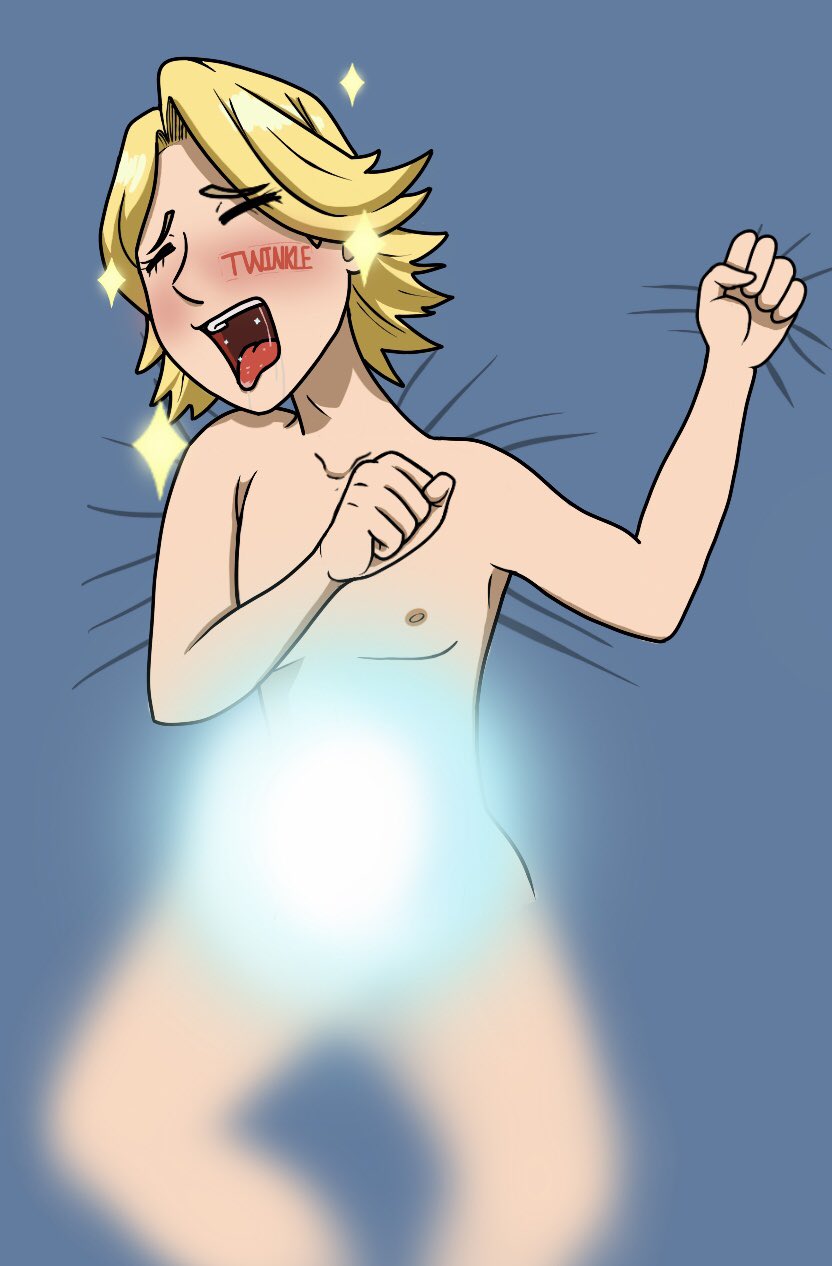 aoyama_yuuga closed_eyes drool femboy laying_on_bed moaning my_hero_academia orgasm orgasm_face spicy_grapes_(artist) tongue_out twink yuga_aoyama yuuga_aoyama