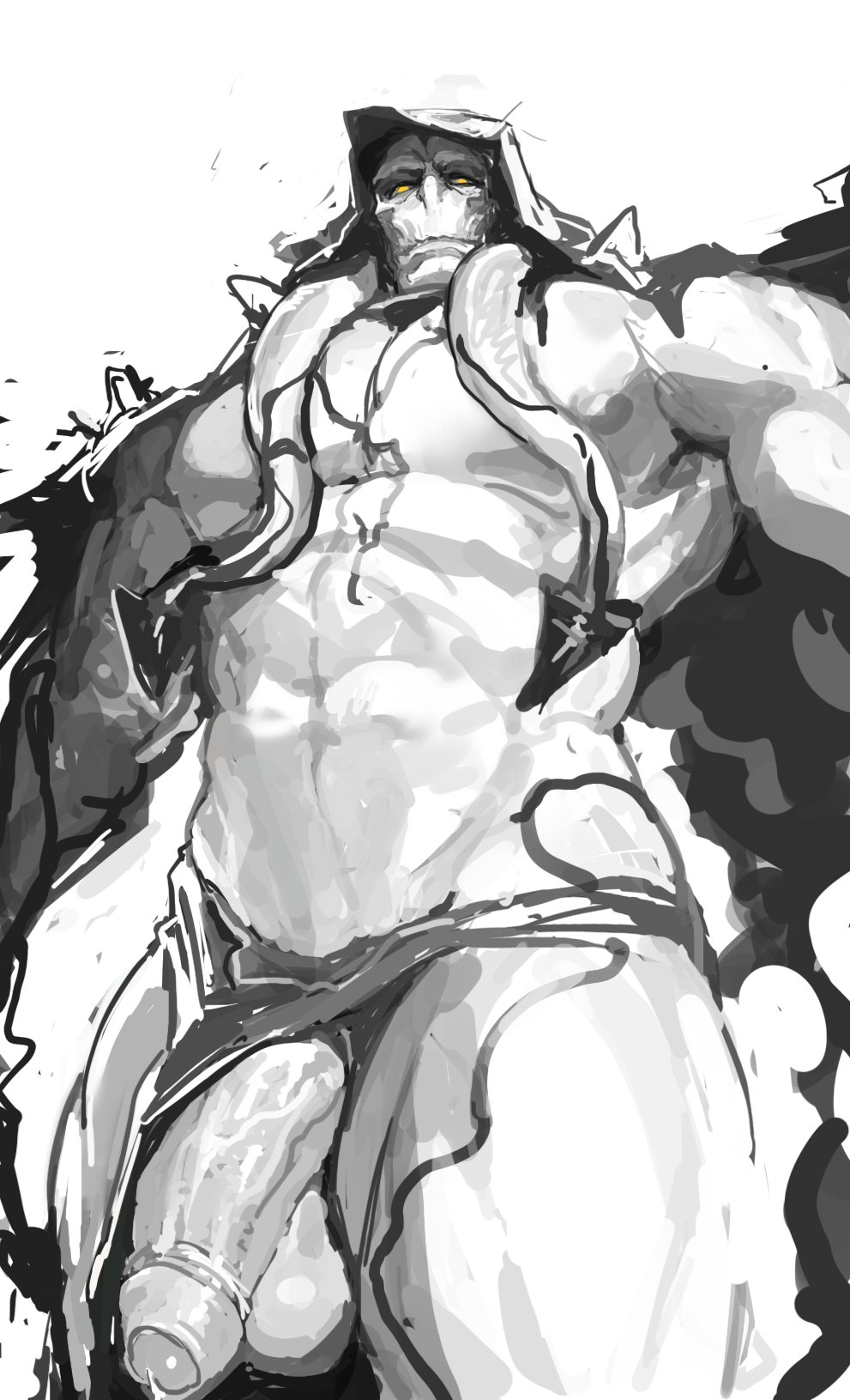 anmei ftnn, bara, big penis, cock, dick, gorr (marvel), male only, marvel, marvel rivals, muscular, muscular male, penis, solo