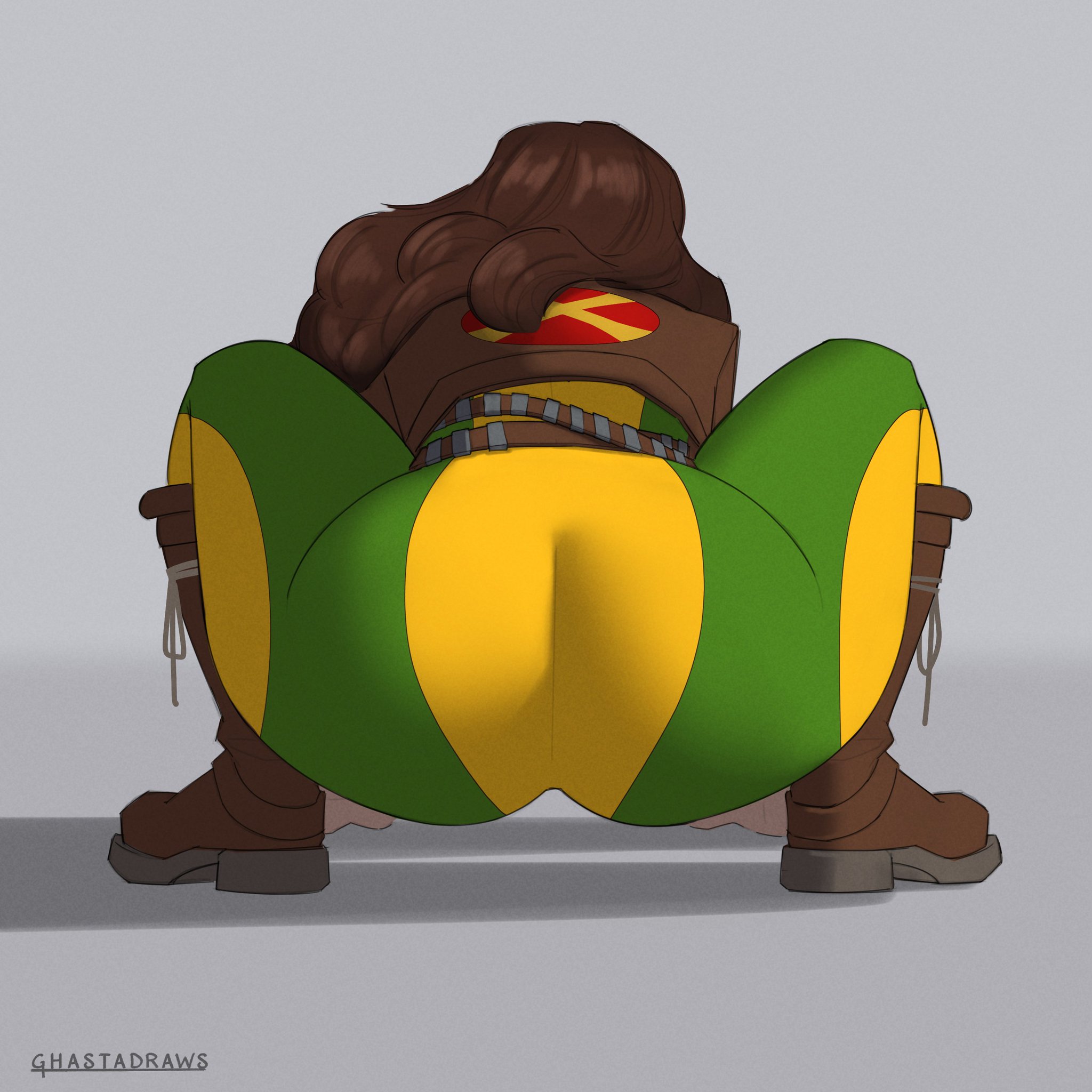 1female, 1girl, 1girls, 2d, big ass, fully clothed, ghasta, huge ass, huge ass (female), marvel, marvel comics, marvel rivals, mutant (marvel), rogue, rogue (marvel rivals), rogue (x-men), solo, tagme