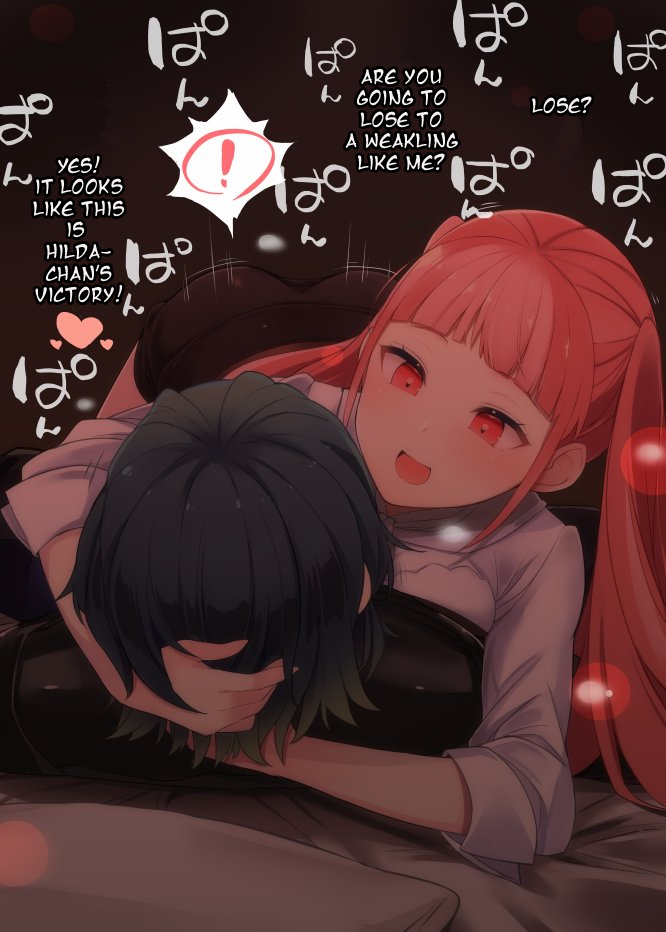 ! 1boy 1girls ass bangs black_shorts blue_hair blunt_bangs blush byleth_(fire_emblem) byleth_(fire_emblem)_(male) commentary_request cowgirl_position english_text female femdom fire_emblem fire_emblem:_three_houses garreg_mach_monastery_uniform hard_translated heart hilda_valentine_goneril implied_sex long_hair lying nintendo on_back open_mouth pink_eyes pink_hair rape reverse_rape sex shin_(new) shirt shorts sidelocks straight third-party_edit translated twintails white_shirt yandere