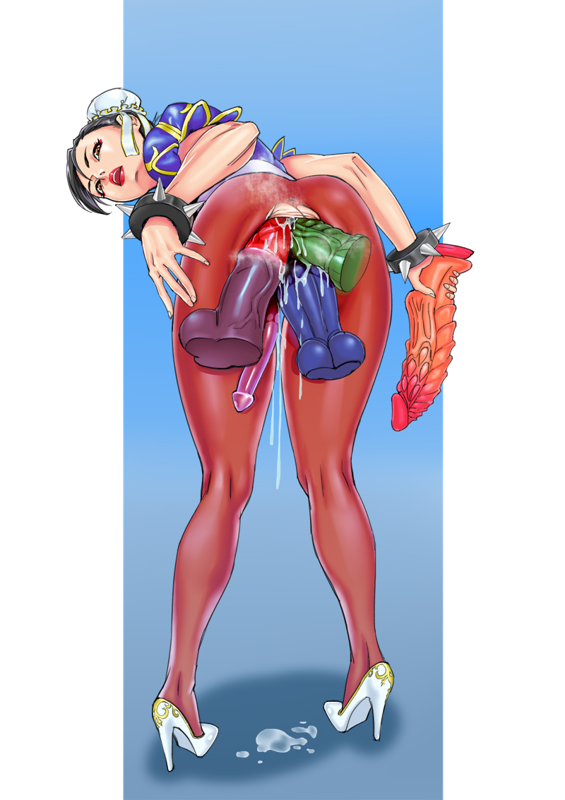 1girls, 5228, anus, ass, bubble ass, bubble butt, capcom, chun-li, dildo, female, female only, high heels, pantyhose, pussy, rear view, sex toy, sex toys, solo, street fighter, tagme, torn pantyhose, vagina, vaginal insertion, vaginal masturbation, vaginal object insertion, vaginal penetration, vaginal sex