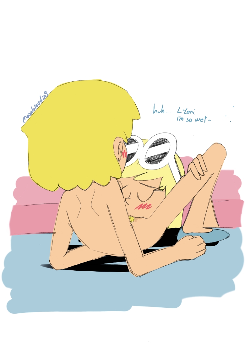 blonde_female blonde_hair cunnilingus incest leni_loud lori_loud moondreewed sex sisters sunglasses the_loud_house yuri