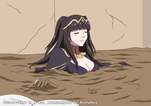 a-020 breasts female fire_emblem fire_emblem_awakening mud nintendo quicksand sinking solo tharja_(fire_emblem)