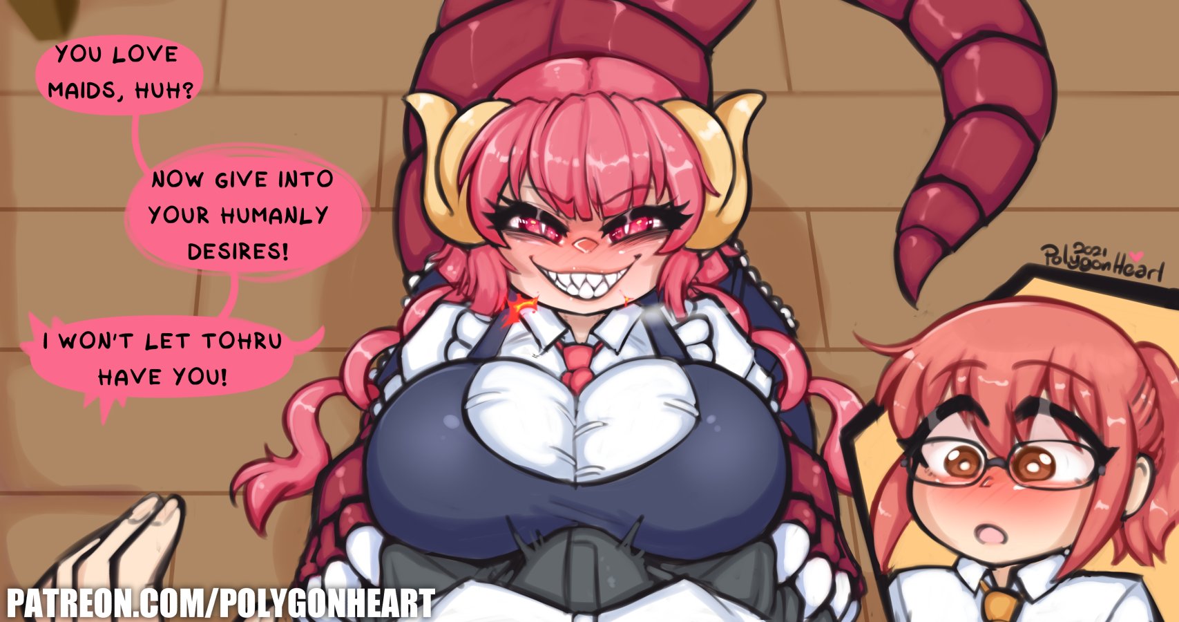 anthro, athletic, athletic female, athletic futa, female, futanari, human, ilulu (dragon maid), intersex, kobayashi, miss kobayashi's dragon maid, polygonheart, scalie, tagme, thepolygonheart
