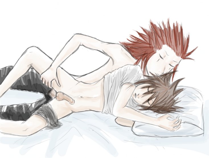 axel_(kingdom_hearts) disney gay kingdom_hearts male_only sora square_enix tagme yaoi