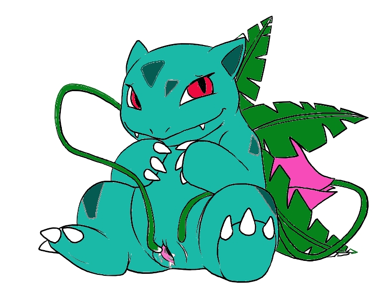 blush c0nnerc00n claws color female female_only feral ivysaur masturbation nintendo pokémon_(species) pokemon pokemon_(species) pokemon_rgby pussy_juice sitting solo vine vulva