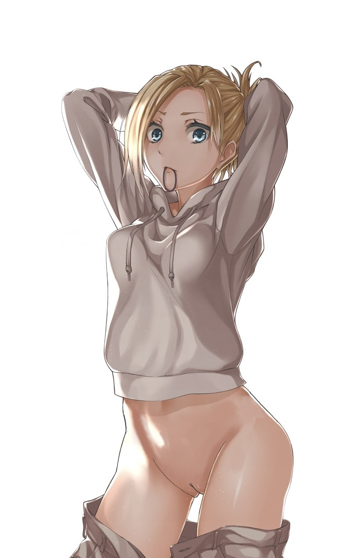1girls, annie leonhardt, attack on titan, female, partially clothed, shingeki no kyojin