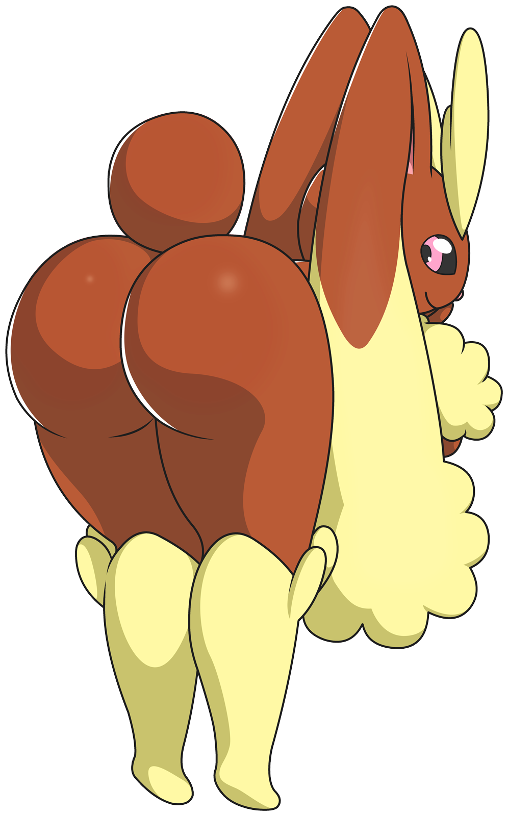 ambiguous_gender anthro ass big_ass furry lopunny muirtower nintendo pokemon pokemon_(species) rabbit solo