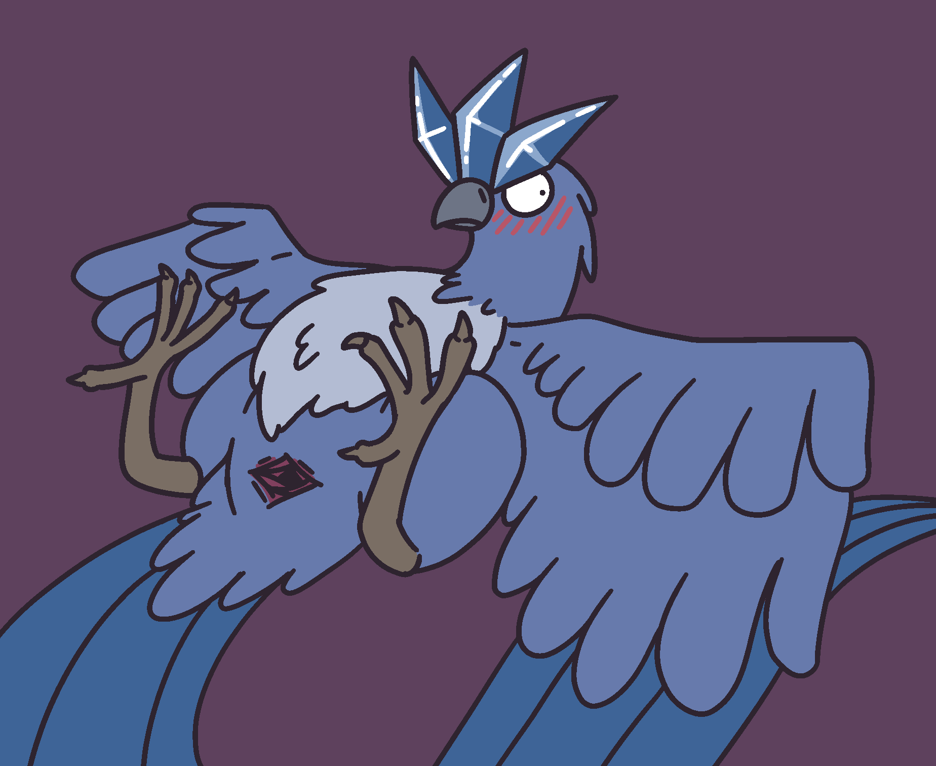 4_toes aliasing animal_genitalia anisodactyl articuno avian beak bird blue_body blue_feathers blush blush_lines caught_in_4k chest_tuft cloaca feathered_wings feathers feet female feral furry gandergeist genitals head_crest hi_res legendary_pokemon long_tail long_tail_feathers looking_away nintendo pokémon_(species) pokemon pokemon_(species) simple_background solo spread_wings tail_feathers talons toes tuft video_games wings