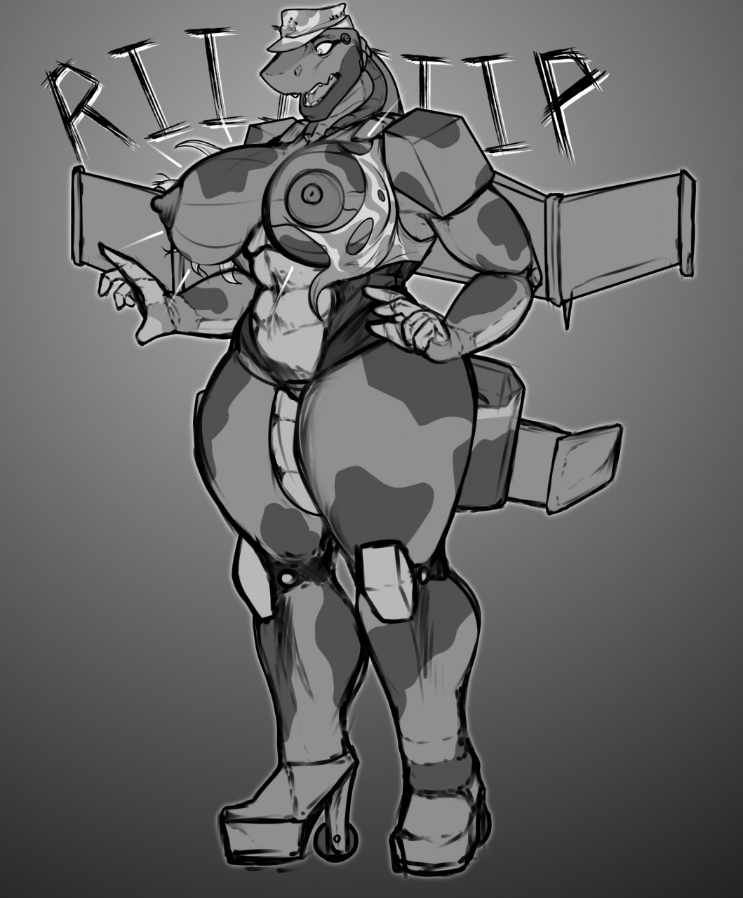 1futa 2019 a-164 aeromorph aircraft anthro arma_(series) big_breasts breasts futa_only futanari high_heels jenna_skywind living_aircraft living_machine looking_at_viewer monochrome nipples nolollygagging penis ripped_clothing simple_background solo thick_thighs voluptuous wardrobe_malfunction wide_hips