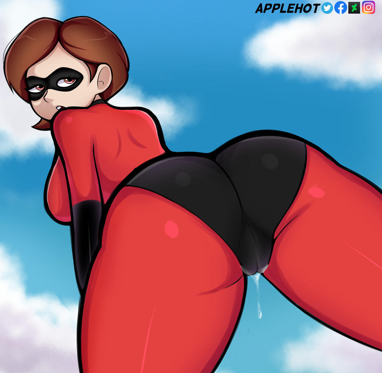 1girls, applehot, ass, cameltoe, disney, elastigirl, female, helen parr, milf, pixar, pussy, pussy juice, pussy juice drip, pussy juice leaking, smooth skin, source request, superheroine, the incredibles