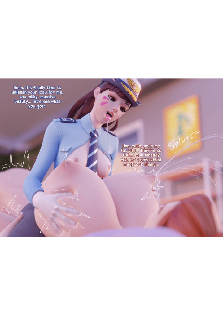 3d, breasts, brigitte, brigitte lindholm, chainsmoker, d.va, dialogue, french nails, futanari, grabbing breasts, hana song, huge breasts, intersex, lactation, large penis, overwatch, overwatch 2, penis, police officer d.va