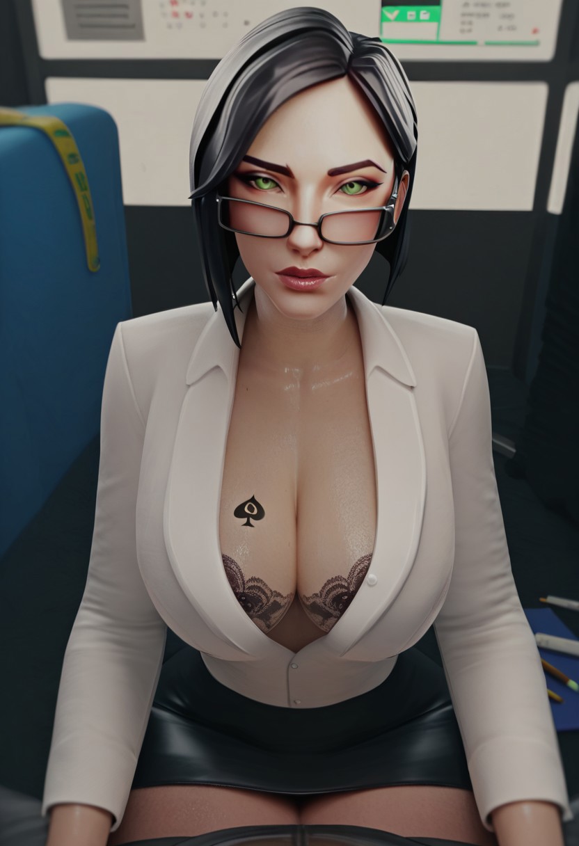 1girls 3d ai_generated dark-skinned_male dark_skin generalbutch generalbutch_(style) interracial light-skinned_female light_skin pale-skinned_female pale_skin queen_of_spades raceplay riot_games tattoo valorant viper_(valorant)